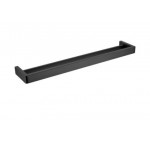 Cavallo Matte Black Square Double Towel Rail 600mm